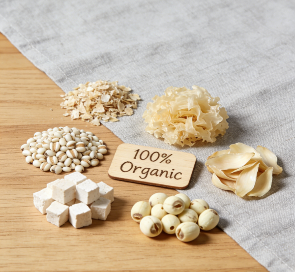 Glowing Skin herbal beauty tea prepared warm in a cup